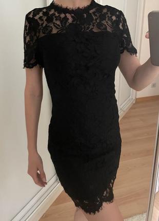 Маленькое чёрное платье кружево orcelly