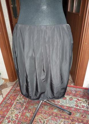 Юбка черная,m- l, ,плотний шёлк2 фото