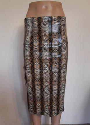 Юбка экокожа