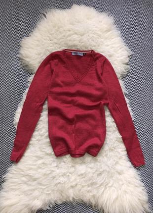 Шерстяной свитер малина фуксия джемпер кофта шерсть brunella gori