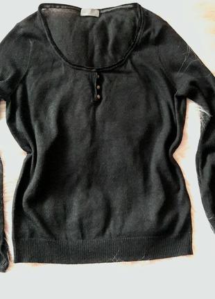 Свитер шерсть с рукавами буфами