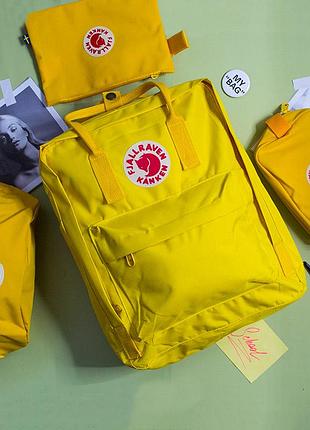 Рюкзак канкен классик, fjallraven kanken classic, желтый, акция, подарок, школьный, шкільний портфель