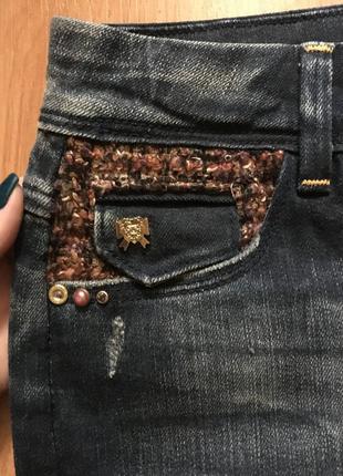 Стильная мини юбка италия джинс джинсовая fracomina4 фото