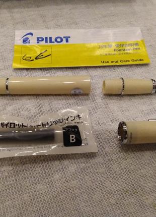 Pilot prera fountain pen - ivory - fine nib ручка пір'яна японія колір слонової кістки тонке перо9 фото