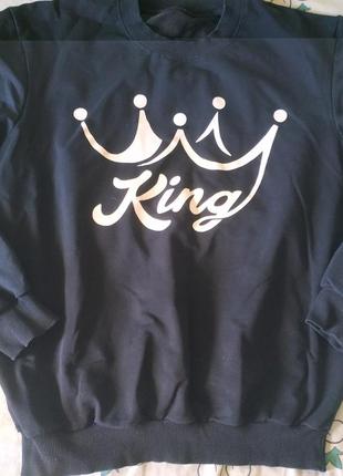 Толстовка,худі ,розмір м,з написом king.