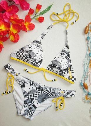 Суперовый раздельный купальник принт абстракция hot tuna 🍒🍹🍒