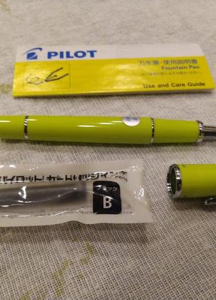 Pilot prera fine nib lime green body fountain pen ручка перьевая япония4 фото