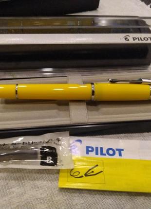 Pilot prera fine-nib, yellow body fountain pen ручка перьевая желтая коллекционная япония3 фото