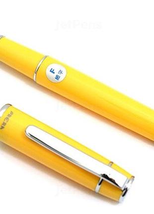 Pilot prera fine-nib, yellow body fountain pen ручка пір'яна жовта колекційна японія2 фото