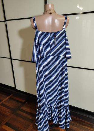 Marks & spencer новое чудесное длинное платье на бретельках9 фото