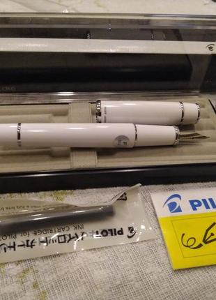 Pilot prera fountain pen - white - fine nib ручка пір'яна біла колекційна японія