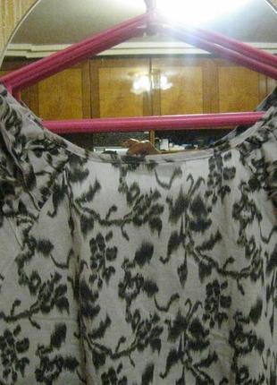 Легка жіноча бавовняна блуза блузка без рукав майка на р. 52 /uk166 фото