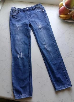 Легкі тонкі джинси рванки скінні denin&co підійдуть модниці 11-12 років