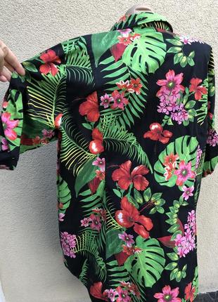Рубашка,блуза батал,тениска,цветочный принт,премиум бренд.sara lindholm9 фото