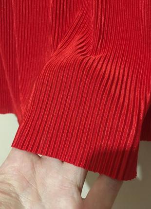 Топ плиссе new look red plissé tassel tie bardot top5 фото