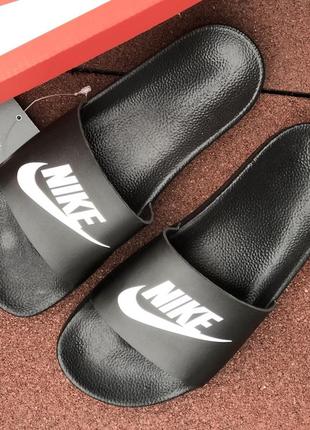 Мужские шлепанцы nike черные белые 40 размер