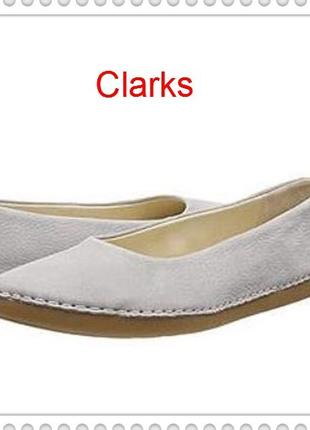 Р.35.5 clarks девичьи кожаные туфли - балетки  оригинал2 фото