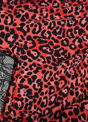 🖤стильна червона майка в леопардову цятку, з сіточкою на грудях🖤 бретелі регулюються3 фото
