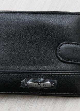 Мужское кожаное портмоне kochi чёрный t120-bl