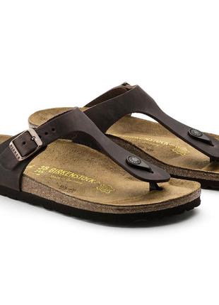 Сланцы шлепки birkenstock gizeh oiled leather. оригинал4 фото