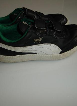 Кожаные кроссовки puma , оригинал, р 32 стелька 19,5 см , сделаны в индонезии