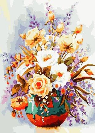 Картина по номерам artstory 30*40 пастельные розы