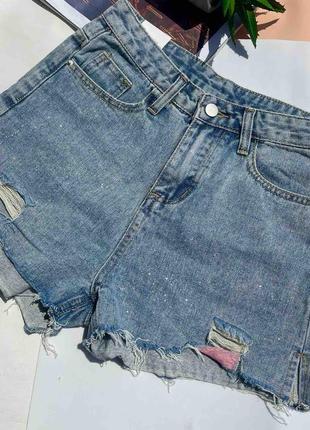 Стильні джинсові шорти s-m 5