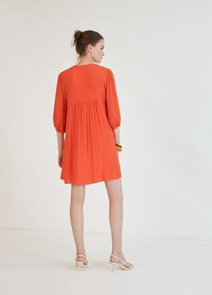 Suncoo paris дизайнерская туника коралловое красное летнее пляжное платье-рубашка  rundholz5 фото