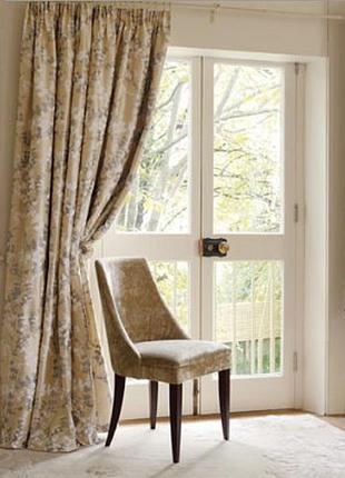 Laura ashley шторы портьеры натур шелк хлопок италия