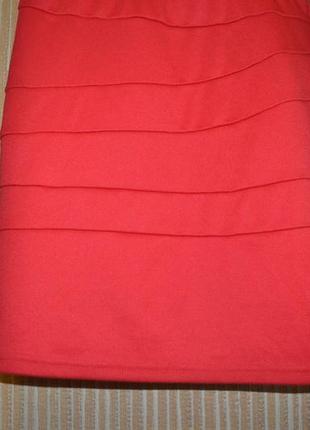 Xs/34 ультрамодное платье от vila, красное элегантное платье, платье на резинке4 фото