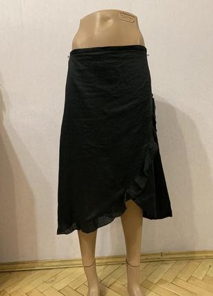 Юбка на запах лён льняная