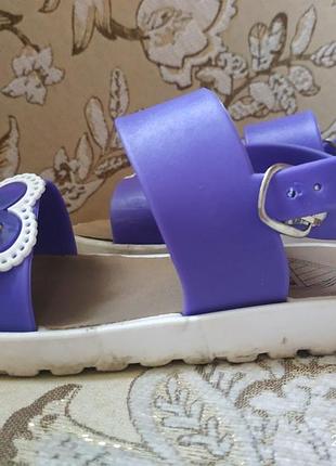 Детские босоножки фиолетовые для девочки ,сандалии,босоножечки, сердечки