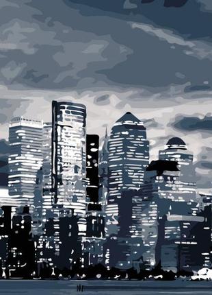 Картина за номерами artstory 40*50 світло нічного міста