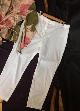 Білі літні жіночі брюки прямого крою marina rinaldi7 фото