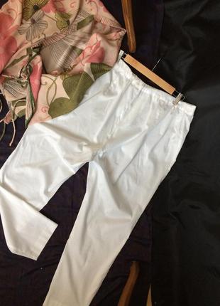 Білі літні жіночі брюки прямого крою marina rinaldi5 фото
