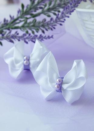 Бабочки красивые резинки для волос из репсовой ленты1 фото