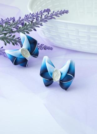 Метелики - гарні резиночки для волосся з репсової стрічки