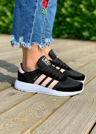 Кроссовки adidas iniki runner i-5923 boost "black pink"