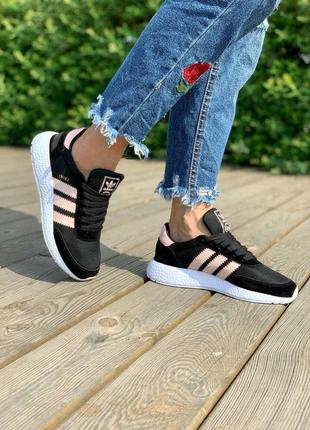 Кроссовки adidas iniki runner i-5923 boost "black pink"3 фото