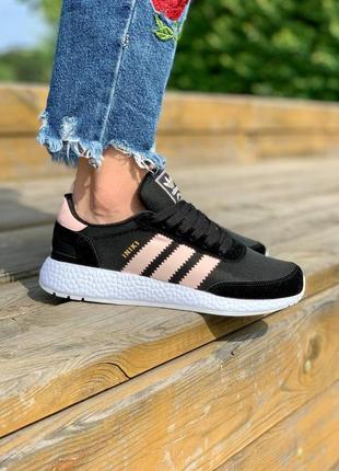 Кроссовки adidas iniki runner i-5923 boost "black pink"8 фото