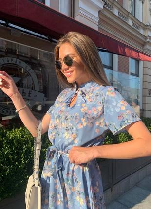 Платье миди в цветок цветочек цветочный принт3 фото