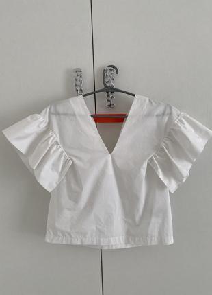 Блуза  с воланами h&m s-m1 фото