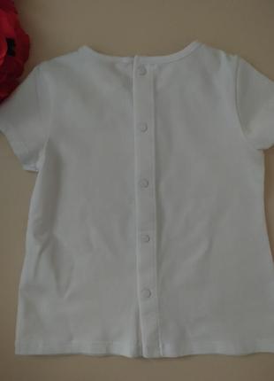 Біла базова футболка на дівчинку біла футболка2 фото