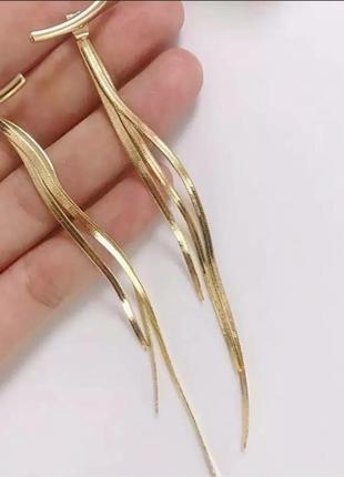 Серьги золото трансформеры золотые серьги тредовые длинны8 фото