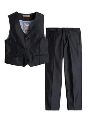 Нарядный костюм комплект брюки + жилет cool club 98 и 104 см1 фото
