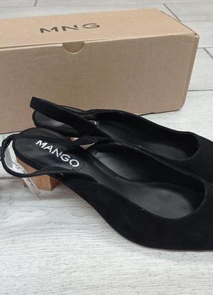 Шкіряні босоніжки літні туфлі mango - 37, 388 фото