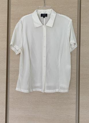 Блуза шёлк молочного цвета размер м