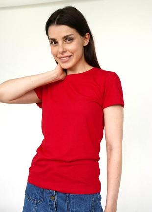 Футболка однотонна червона