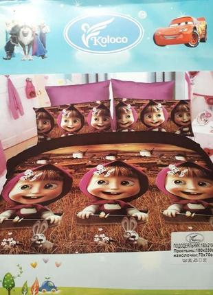 Детска постіль для девочкидетская маша і ведмідь