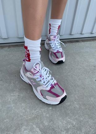 New balance 530 pink/purple жіночі рожеві фіолетові кросівки беланс жіночі рожеві фіолетові кросівки5 фото